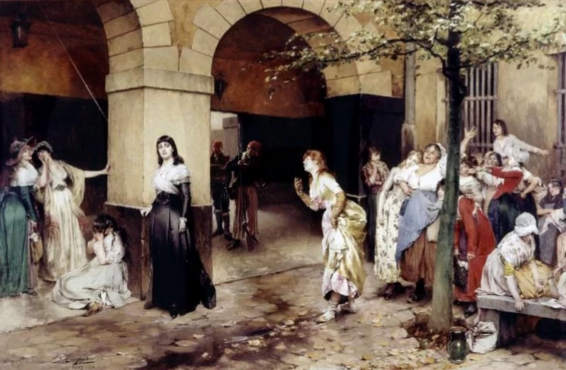 Madame Roland incarcerata nel carcere di Sainte Pélagie - Museo Revoltella, Trieste